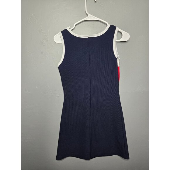 Vintage 90s American Red White Blue Mini Dress Sporty Athletic - Picture 4 of 10